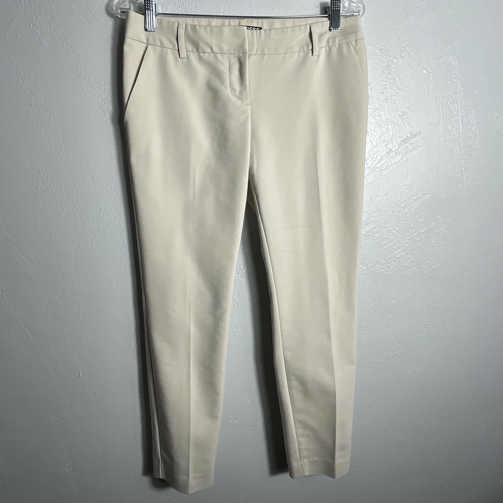 Express Beige Columnist Trousers Size 4R
